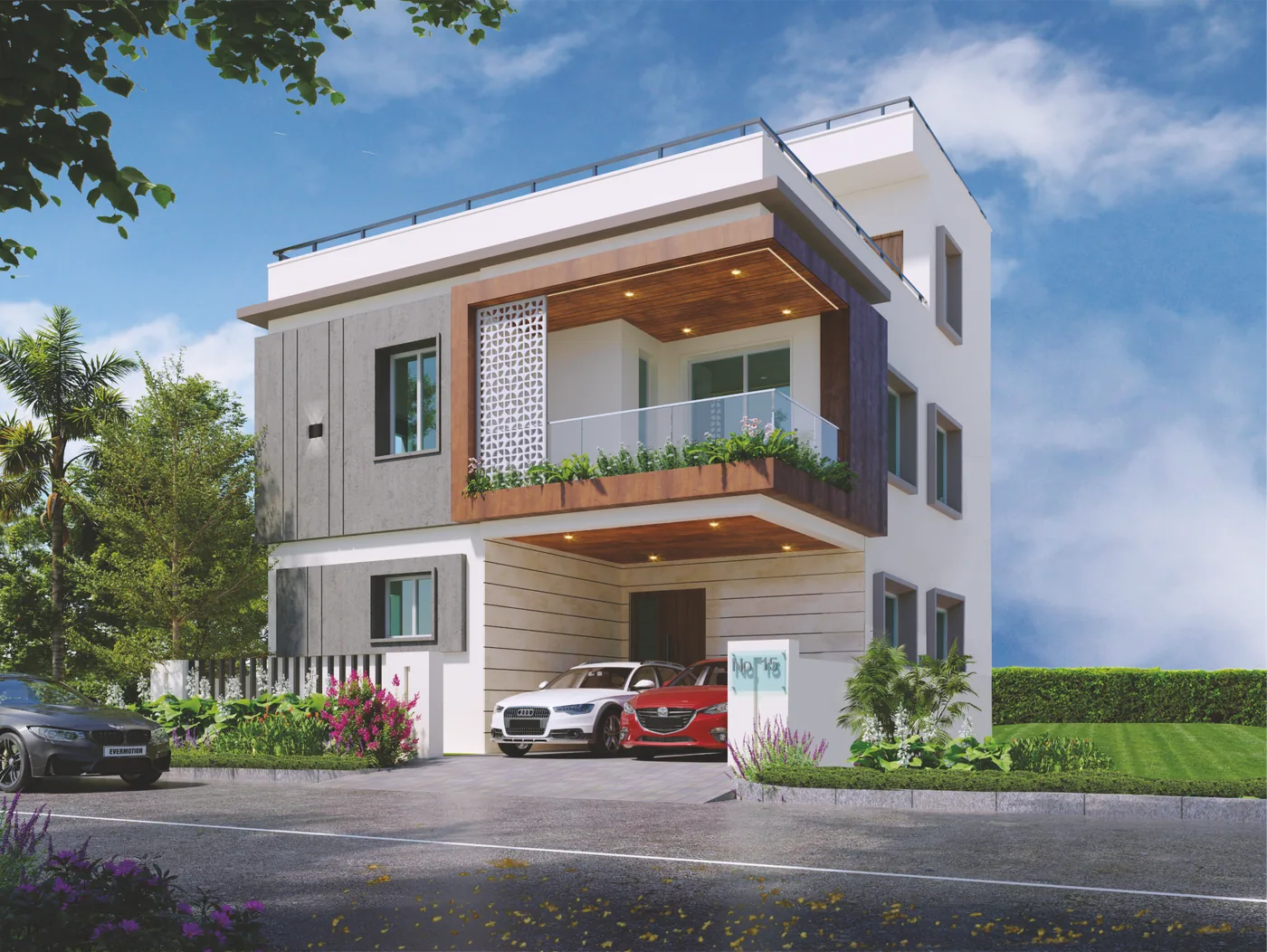 Premium villa elevation at Anvaya Villas
